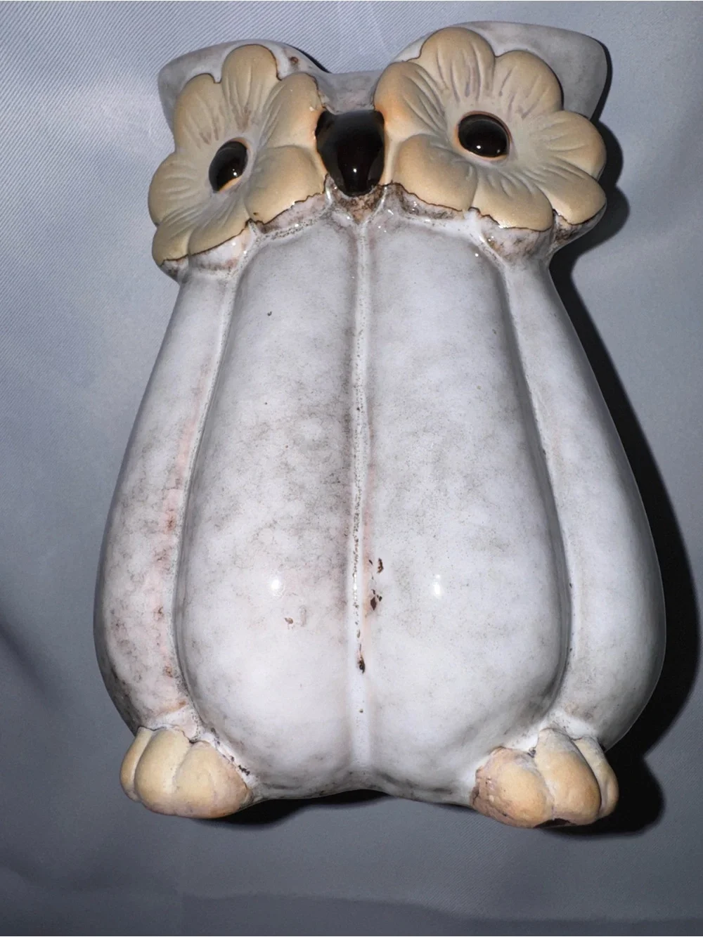 Ceramic Owl Planter in Cream